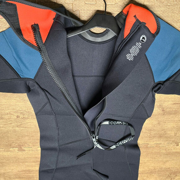 Sea-Doo 3 mm Escape Shorty Wetsuit mens Large Navy Blue Marine Surfing Swimming - Picture 15 of 16